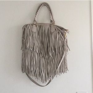 H&M Fringe Grey Purse